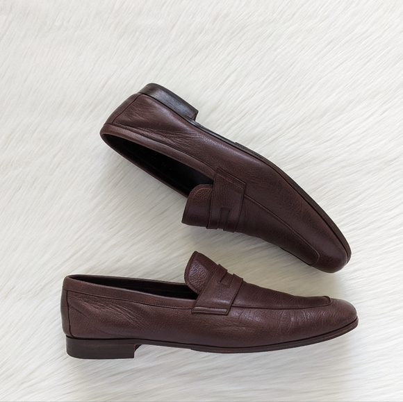 Men\'s Prada Brown Leather Penny Loafer Dress Shoes | Size 13** main image 13